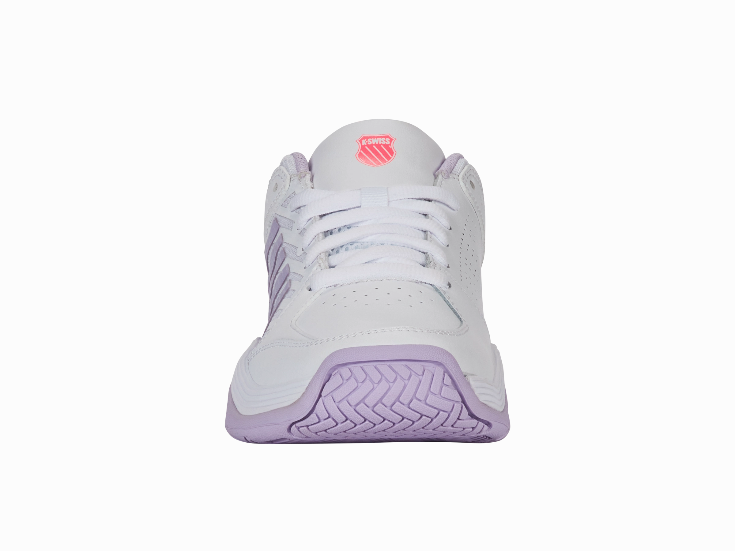 94428-182-M | COURT EXPRESS 2 | WHITE/ORCHID PETAL/NEON BLAZE Cushioned Base Health Focused evening run