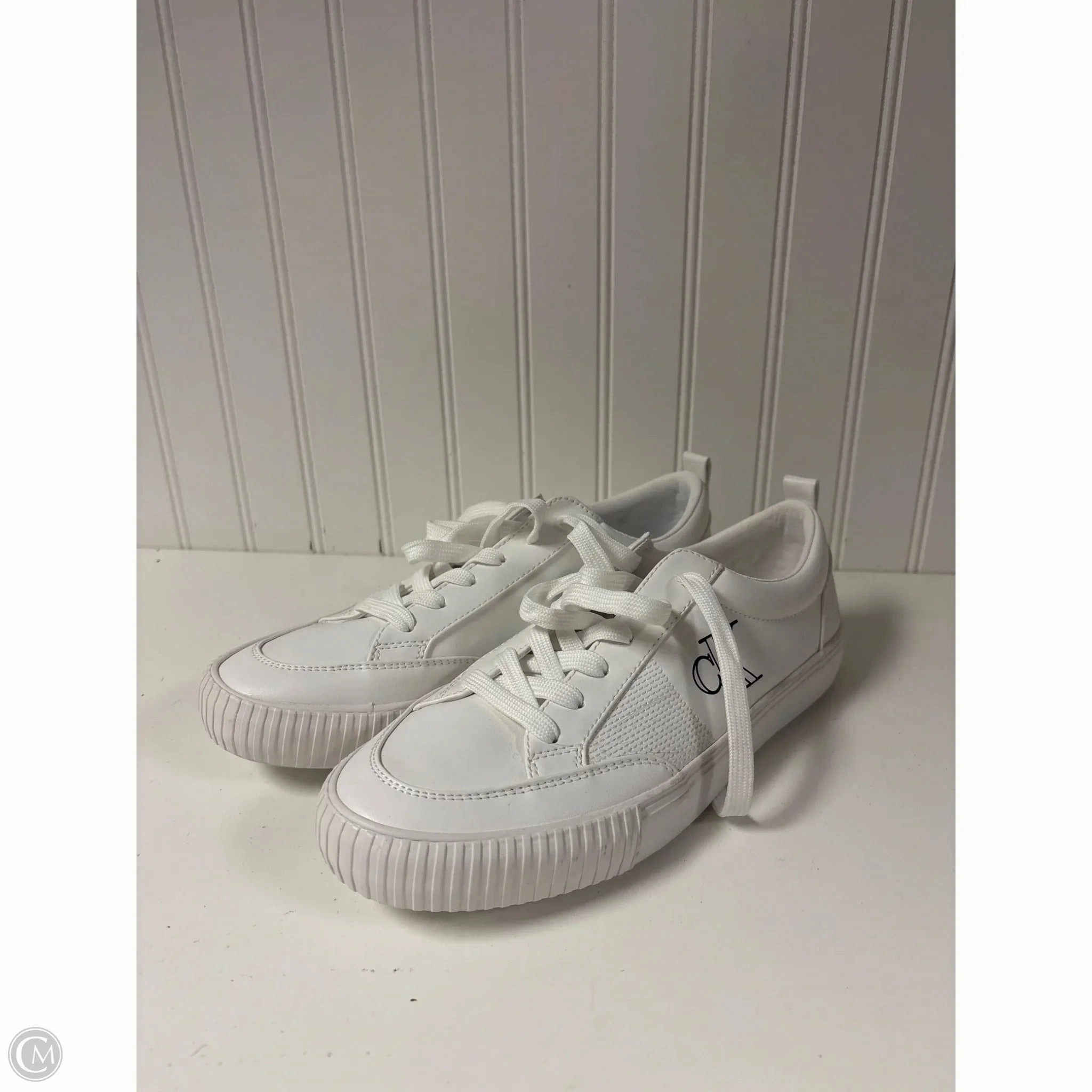 Shock Absorber Distinctive cushioning Shoes Sneakers By Calvin Klein In White, Size: 10