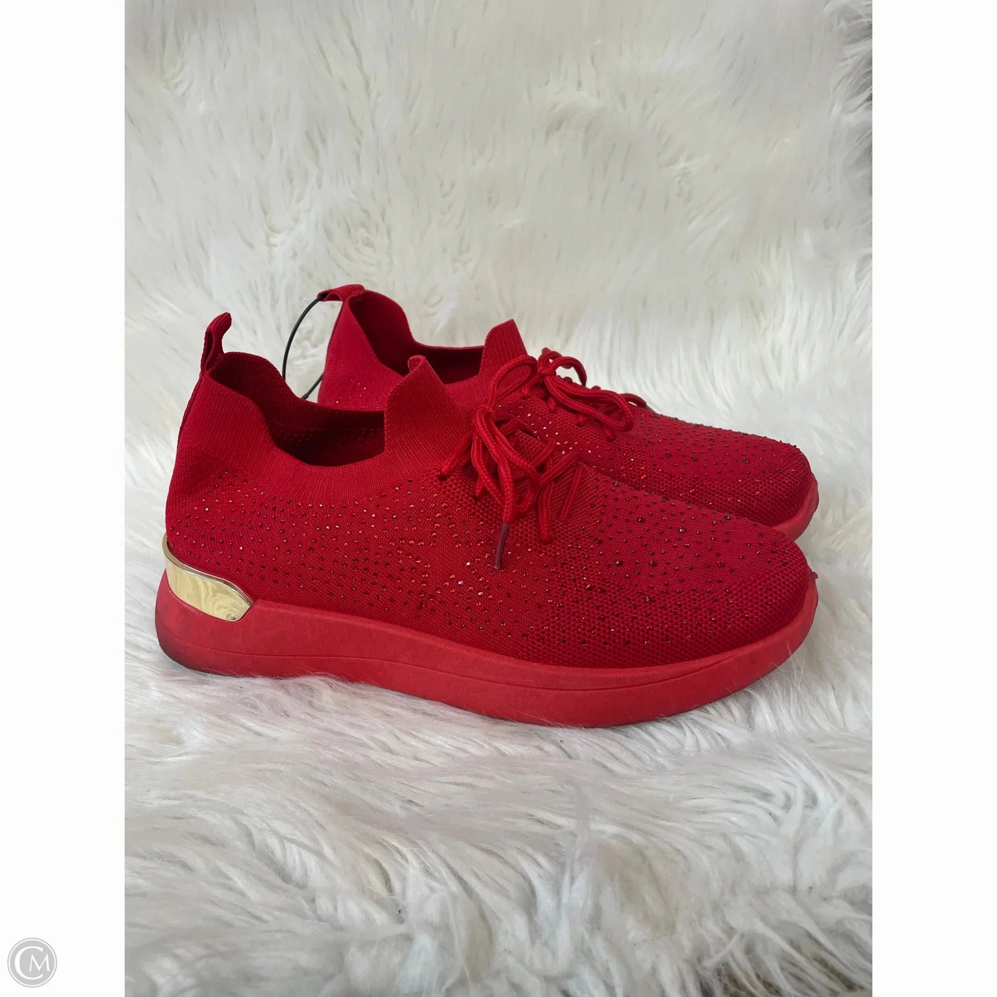 Fashionable Look Fit To Move Shoes Sneakers By Rouge In Red, Size: 11